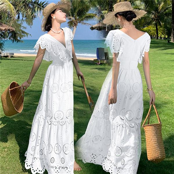 リゾートワンピース レディース サマードレス ワンピース Aライン ハワイ 沖縄 旅行用 大人 20...