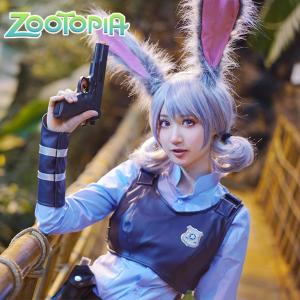 胸鎧付き コスプレ衣装 ズートピア Zootopia ジュディ ホップス 映画Ver 風 コスチュームlb017f0f0l3｜fullgrace