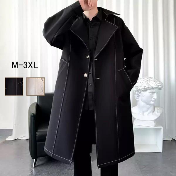 コート メンズ ジャケット ビジネス カジュアル メンズライン トレンチコート ロング トレンチコー...