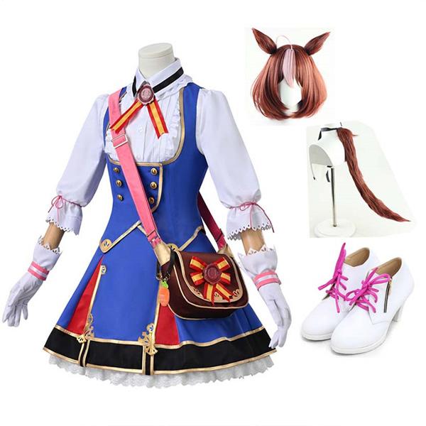 ウマ娘 プリティーダービー Pretty Derby メイショウドトウ 勝負服 コスプレ衣装 ウィッ...