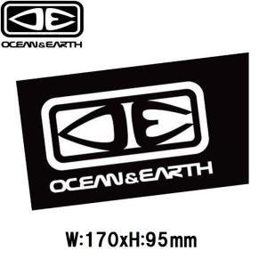 オーシャン＆アース ロゴ ステッカー OCEAN&EARTH STICKER BLACK｜fullhousesurfsports