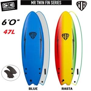 サーフィン  サーフボード  OCEAN＆EARTH SOFT BOARD MR EZI RIDER TWIN FIN 6'0 ツイン フィン付 送料無料 平日出荷｜fullhousesurfsports