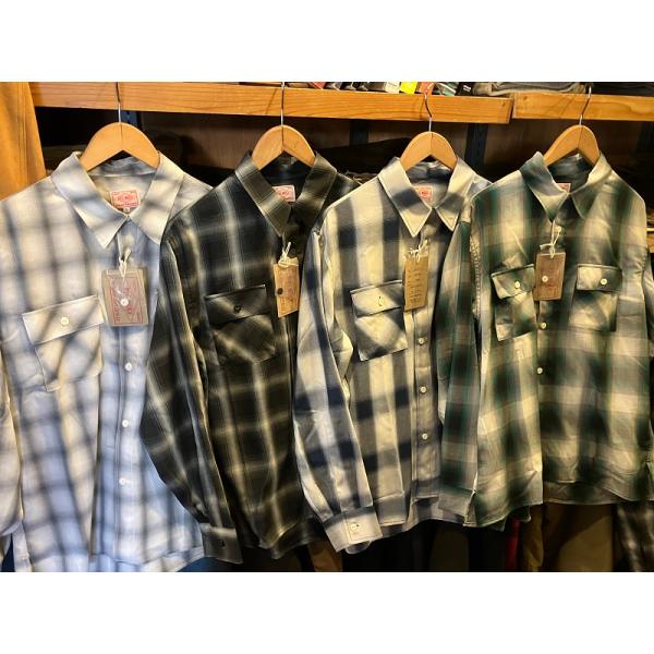 BIGMIKE Rayon Mix OMBRE CHECK L/S SHIRTS