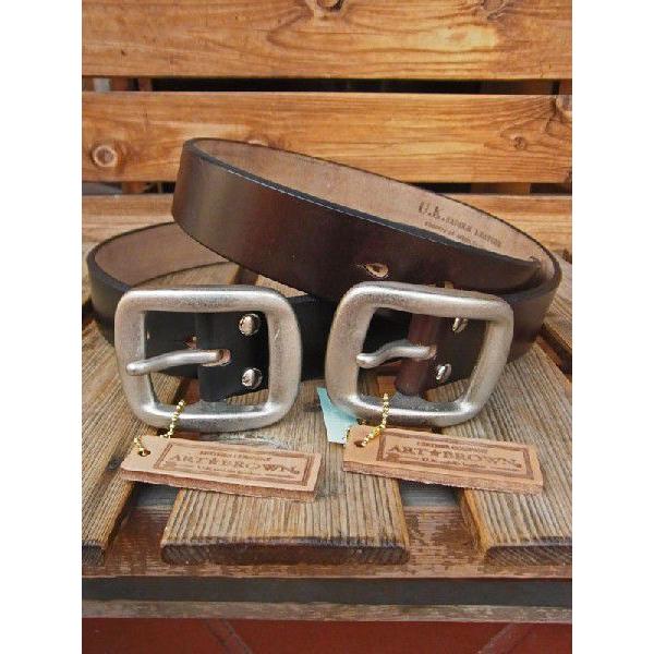 ART BROWN UK SADDLE LEATHER GARRISON BELT アートブラウン ...