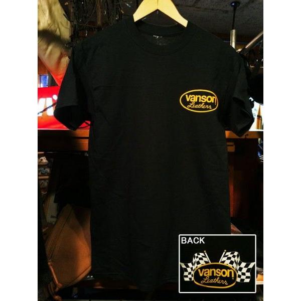 バンソン 半袖Tシャツ チェッカーフラッグVANSON S/S Tee Checkered Flag...