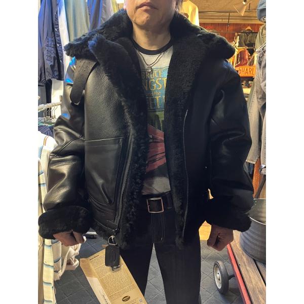 Vanson B-3 Flying Fortress Crew Jacket Black Mouto...