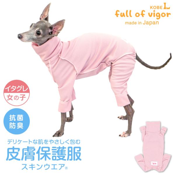 皮膚病 舐め対策 イタグレ 服 冬 秋 イタグレ用 皮膚保護服 スキンウエア(R) 女の子用 傷舐め...