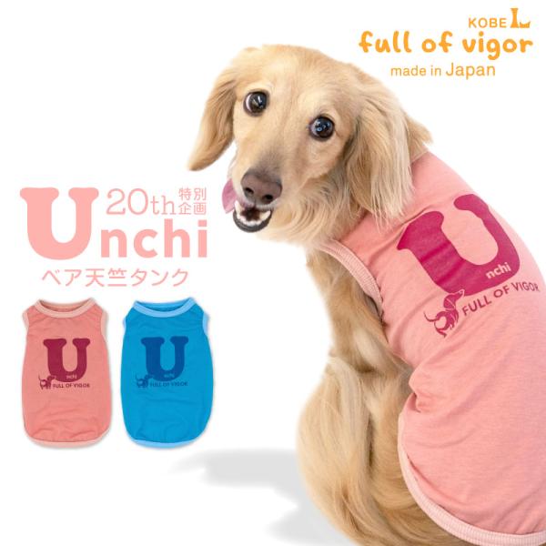 犬 服 冬 秋 伸びて 着せやすい うんち プリント ベア天竺 タンク ダックス 小型犬用 抜け毛対...