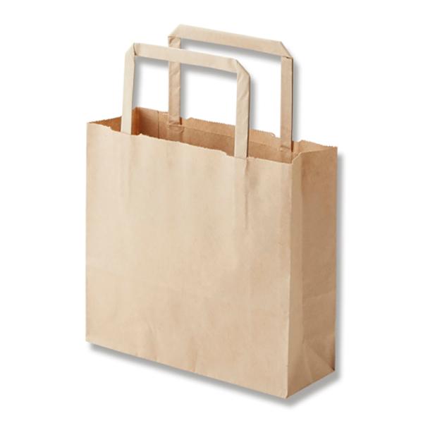 HEIKO 紙袋 H25チャームバッグ 18-2(平手) 未晒無地 50枚入