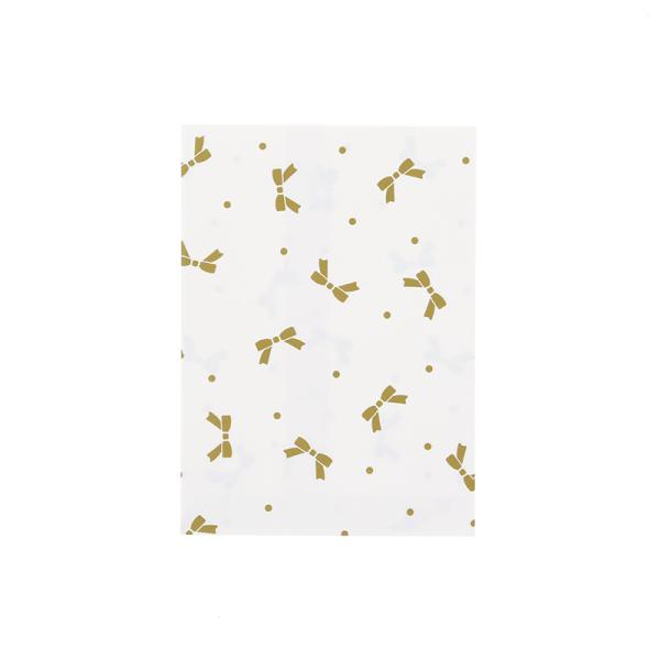 HEIKO 紙袋 柄小袋 ストレートタイプ 18才 ニューリボン 金 200枚入