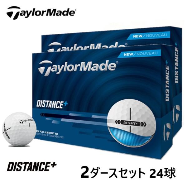 新品★テーラーメイド★ディスタンス プラス ボール★DISTANCE +★2025★ホワイト★2箱★...