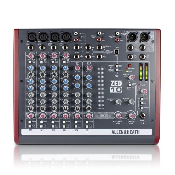 Allen &amp; Heath ZED-10 アナログミキサー|ライブ スタジオ バンド演奏 トークイベ...
