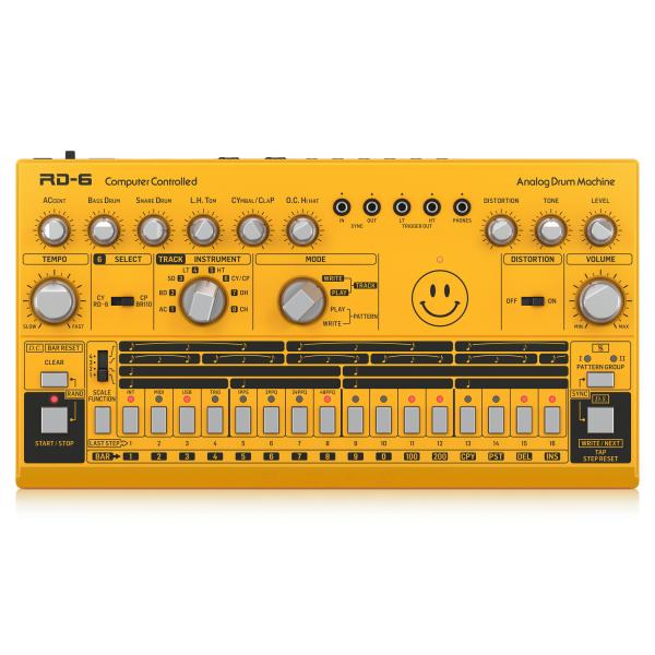 BEHRINGER ベリンガー RD-6-AM アナログ ドラムマシン イエロー | ヴィンテージ ...