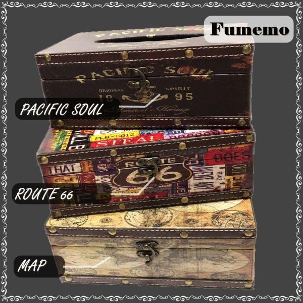 [Fumemo] ティッシュ ペーパー ボックス カバー ケース アンティーク レトロ ヴィンテージ...