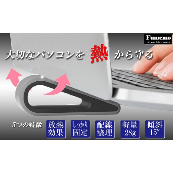 Fumemo ノート パソコン 放熱 対策 冷却 熱暴走 発熱 防止 熱 保護 PC スタンド 台 ...