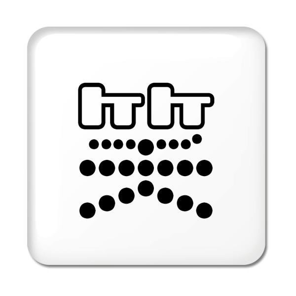 一文字漢字 缶バッジ スクエア型 【9】【笑】 当店 オリジナル 小さめ おしゃれ かわいい 【ポジ...