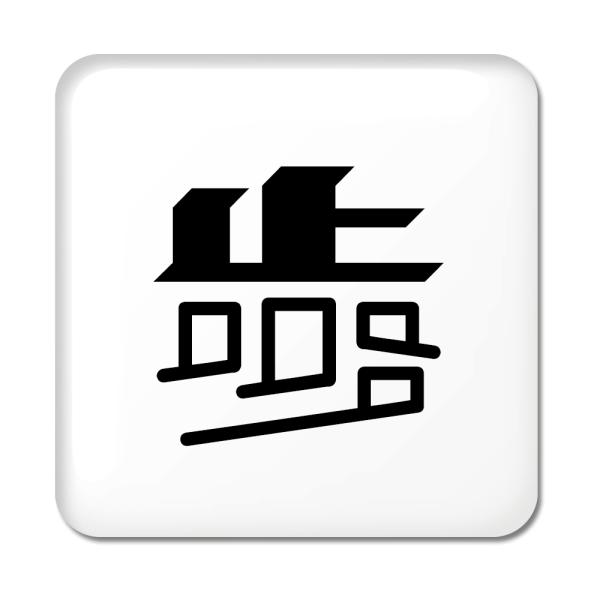 一文字漢字 缶バッジ スクエア型 【36】【歩】 当店 オリジナル 小さめ おしゃれ かわいい 【ポ...