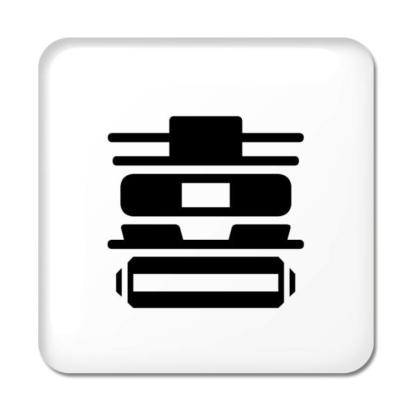 一文字漢字 缶バッジ スクエア型 【57】【喜】 当店 オリジナル 小さめ おしゃれ かわいい 【ポ...