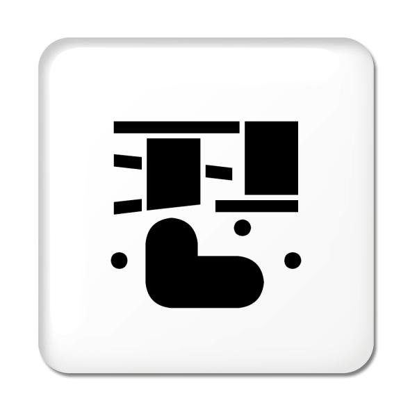 一文字漢字 缶バッジ スクエア型 【65】【忍】 当店 オリジナル 小さめ おしゃれ かわいい 【ポ...