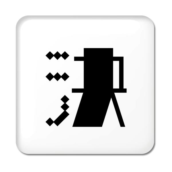 一文字漢字 缶バッジ スクエア型 【85】【決】 当店 オリジナル 小さめ おしゃれ かわいい 【ポ...