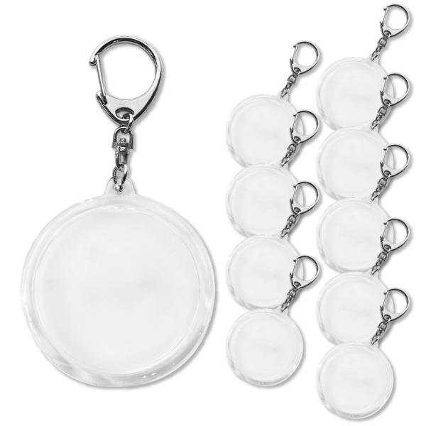 ハメパチ 【 □ キーホルダー 】【 □ 丸型】【 □ 10個セット】【OPP袋付き 】 手作り プ...