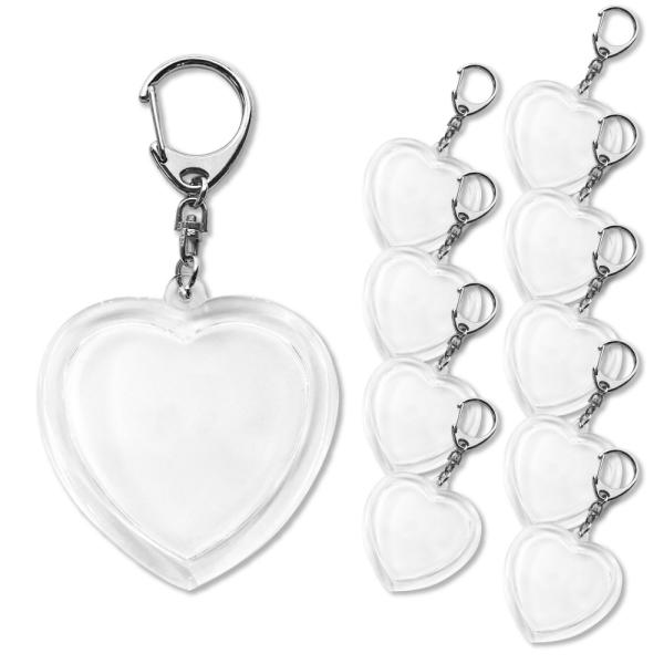 ハメパチ 【 □ キーホルダー 】【 □ ハート型】【 □ 10個セット】 【 OPP袋付 】 手作...