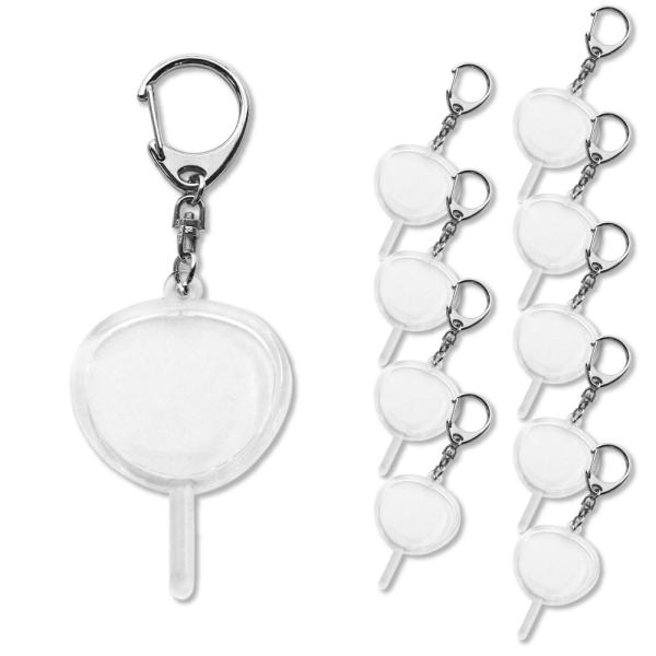 ハメパチ 【 □ キーホルダー 】【 □うちわ型】【 □ 10個セット】【OPP袋付き 】 手作り ...