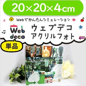 Web deco 【 アクリルフォト 】【 20×20×4cm 】 名入れ 完全 オーダーメイド 写...