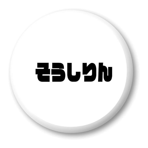 三河弁 グッズ 缶バッジ 57mm ピン 6 そうしりん オリジナル かわいい 方言 愛知【ポジティ...