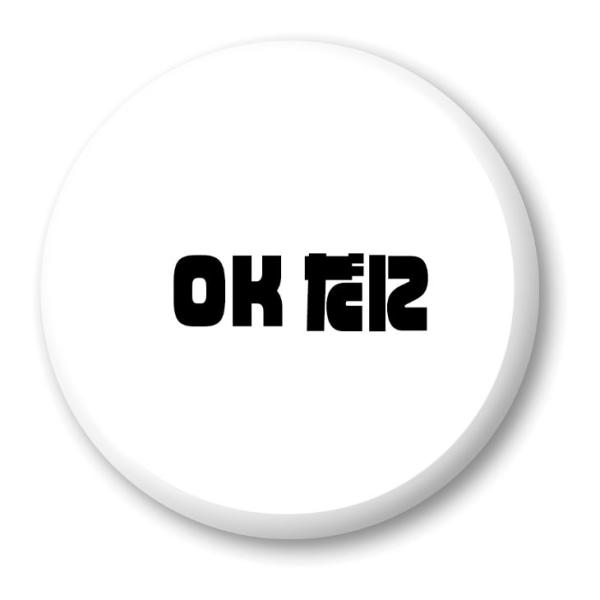 三河弁 グッズ 缶バッジ 57mm ピン 19 OKだに オリジナル かわいい 方言 愛知【ポジティ...