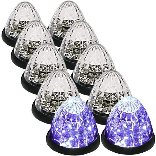 トラック用 マーカーランプ サイド マーカー パープル 特注色 LED 24V用 16LED 標識 ...