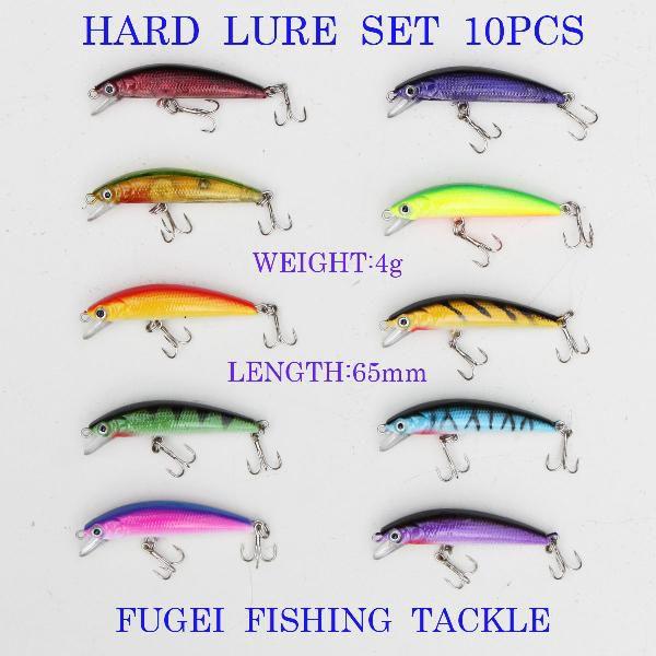 NEW 即納 ルアー セット ルアー フィッシング ハードルアー ミノー10個セット 65mm/4g...