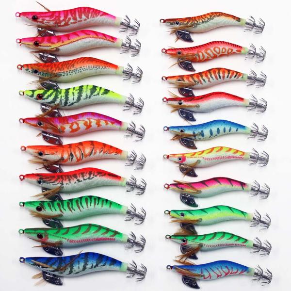 釣具 エギング イカ釣り仕掛け 夜光 エギ 2.0号/2.5号 20本 セット Y20egi2025...