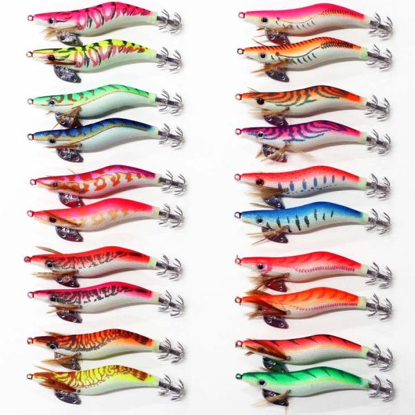 釣具 エギング イカ釣り仕掛け 夜光 エギ 2.5号 20本 セット エギ 餌木 Y20egi25h...