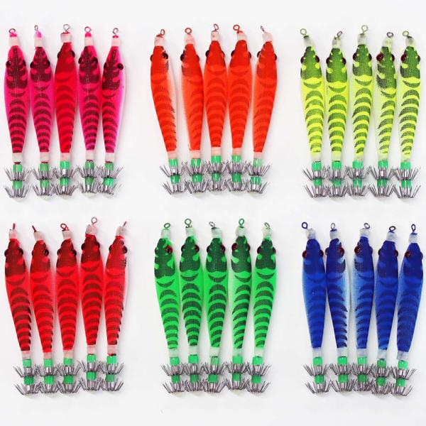 夜光 イカ釣り 布巻き 浮きスッテ 3号 6色 30本 セット Y20sute30hBMN30