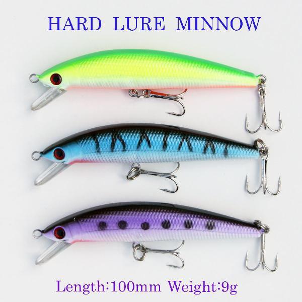 新入荷 人気ミノー ルアー フィッシング ハードルアー ミノー 3個 セット 100mm/9g Y1...