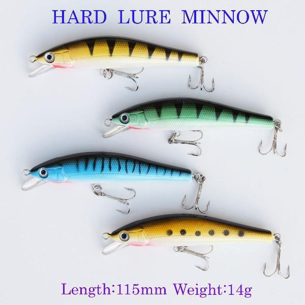 人気ミノー 即納 ルアー セット ルアー フィッシング ハードルアー ミノー 4個 セット 115m...