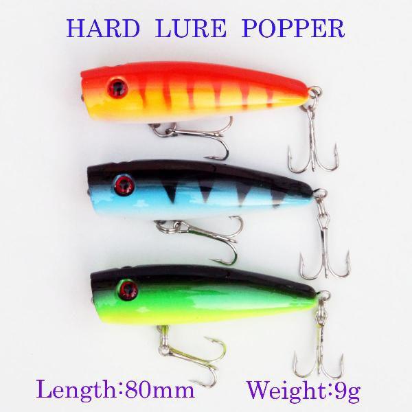 ＮＥＷ ハードルアー ルアー ポッパー 全長約80mm/重さ約9g 6個セット Y12popE06