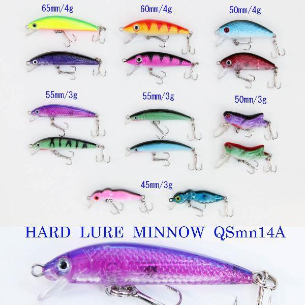 NEW ルアー フィッシング ハードルアー ミノー 14個 セット Y12QSmn14A