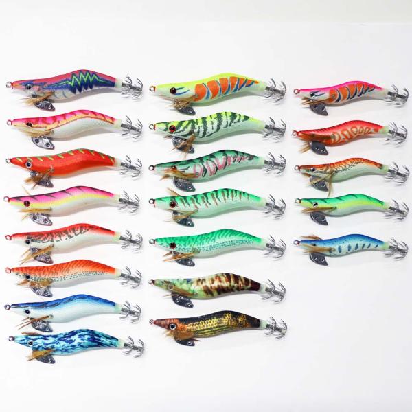 釣具 仕掛け 2.0号/2.5号 夜光 エギ 20本 セット Y20py2025h20kN 烏賊釣り...