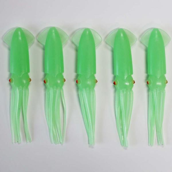 夜光 タコベイト ソフトイカ 全長約12cm 1色 10枚 セット Y20softika120mmY...