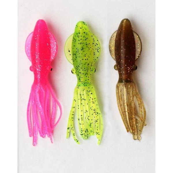 タコベイト ソフトイカ 全長7.5cm 3色  3枚 セット Y20softika75mm3C イカ...