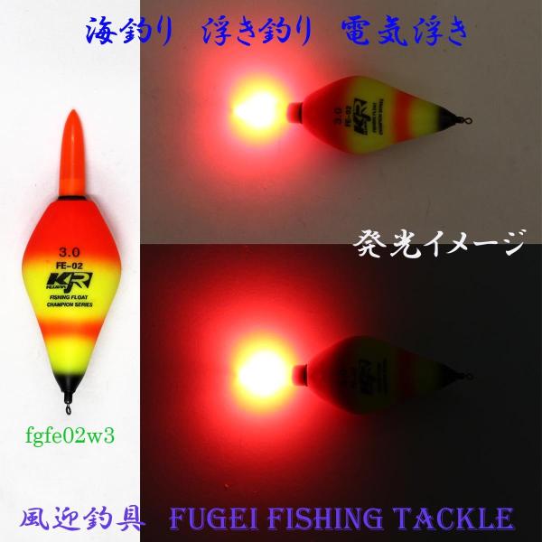 高輝度LED 海釣り用 電気ウキ Y27fgfe02w3 3号オモリ適合（11.25ｇ）新素材EVA...