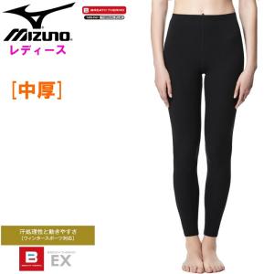 ミズノ MIZUNO レディース フィットネス コンプレッションロングタイツ 73cm（MIZUNO／スポーツタイツ、スパッツ）（サイズ（S/M/L）：S