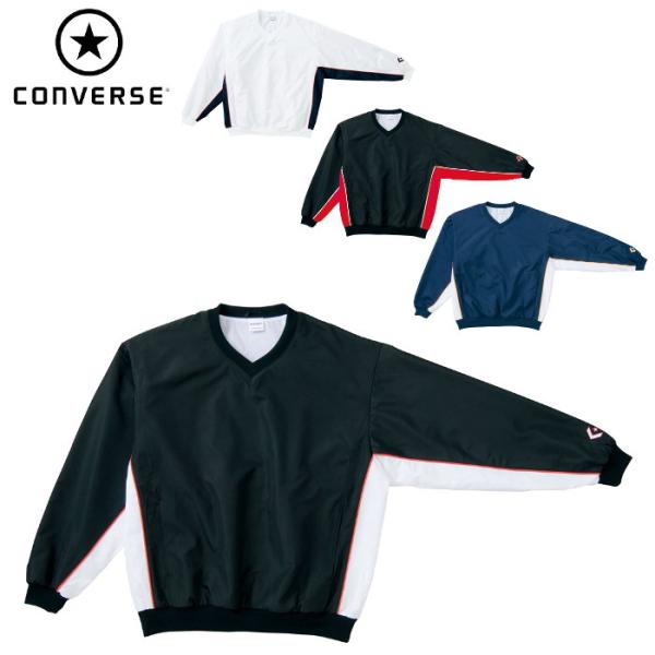 コンバース CONVERSE Vネック ウォームアップ ジャケット メンズ レディース ウインドブレ...