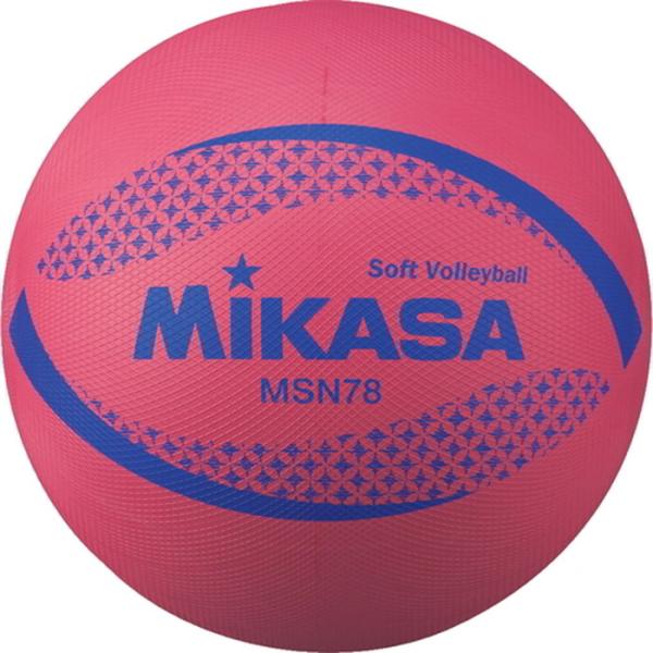 ミカサ mikasa ソフトバレーボール 赤 検定球 公認球 一般 重量約210g 円周約78cm ...