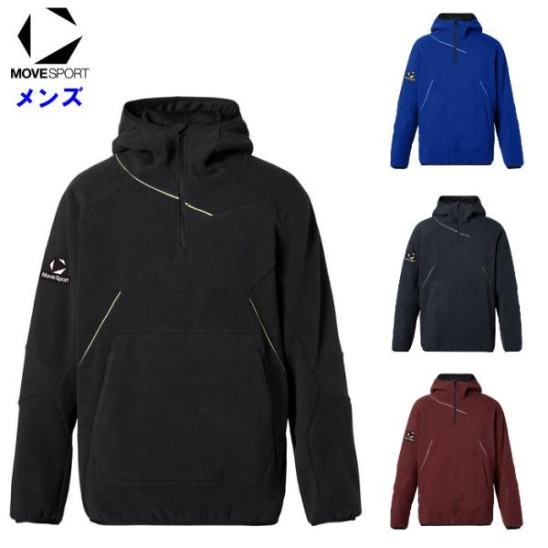 ムーブスポーツ メンズ フリースジャケット 野球 ソフトボール スポーツウェア トレーニング フーデ...