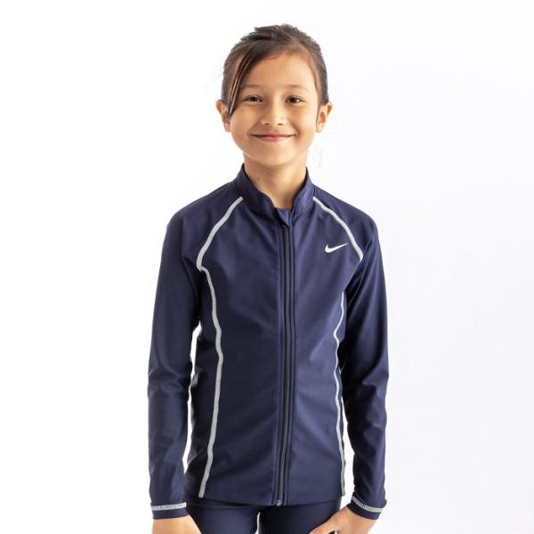 爆買 ナイキ ガールズ ラッシュガード 水着 長袖 女の子 スイムウェア トップス スイミング プー...