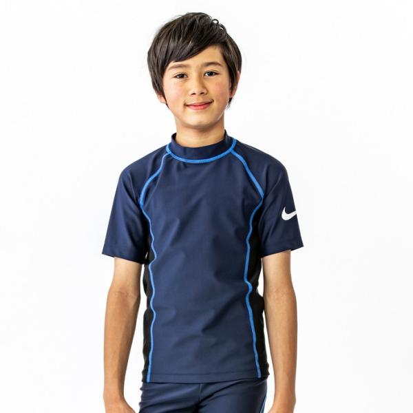 爆買 ナイキ ボーイズ ラッシュガード男の子 ジュニア 水着 半袖 スイムウェア スイミング プール...