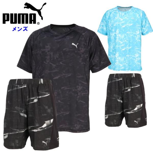 爆買 プーマ メンズ 半袖 Tシャツ＋7インチ ショーツ 上下セット ハーフパンツ サッカー フット...